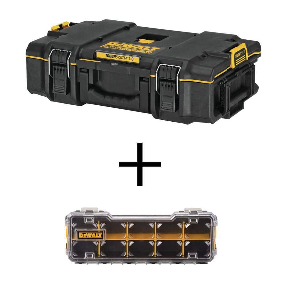 Dewalt Toughsystem 2.0 22-Inch Small Tool Box with 10-Compartment Pro Organizer