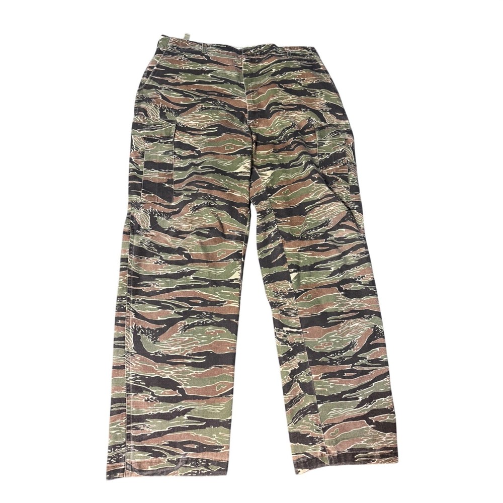 Gung Ho Tiger Stripe Military Cargo Pants 1980s Camo Mens Size L 34