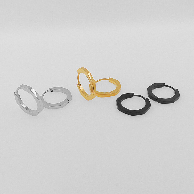 Popular Women Steel Flat Men Otica Ears Round Stainless Clip Titanium Earrings