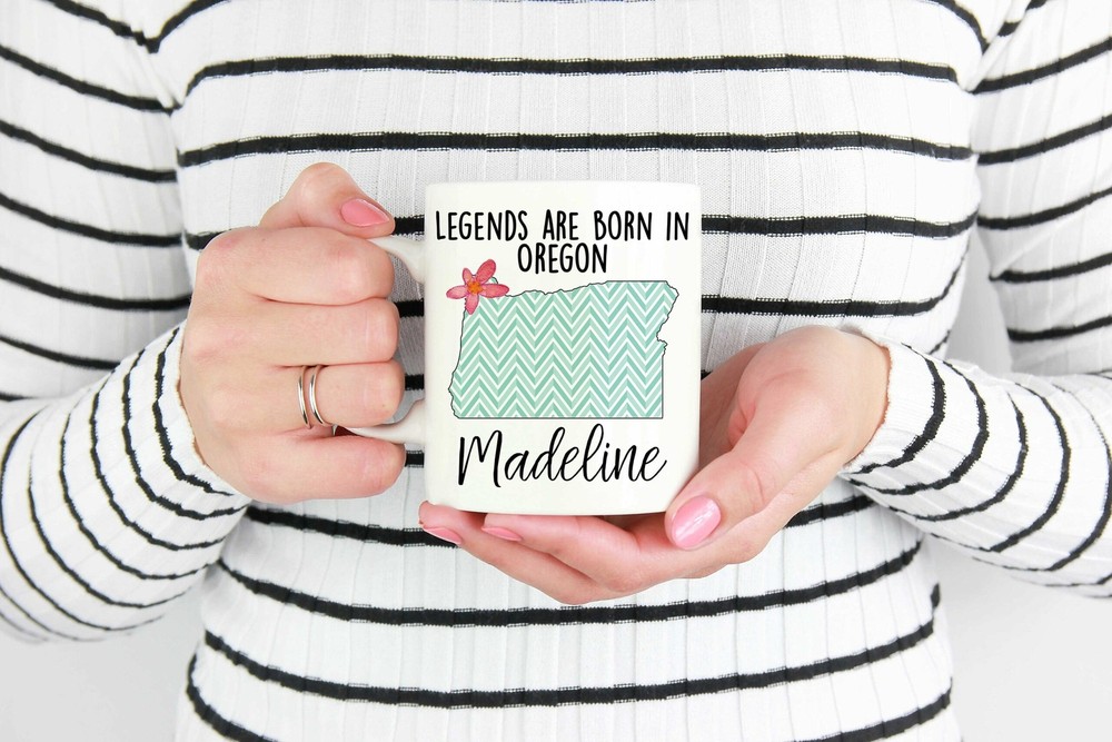 Custom Home State Mug Custom Oregon Mug Personalized Oregon Mugs Custom State