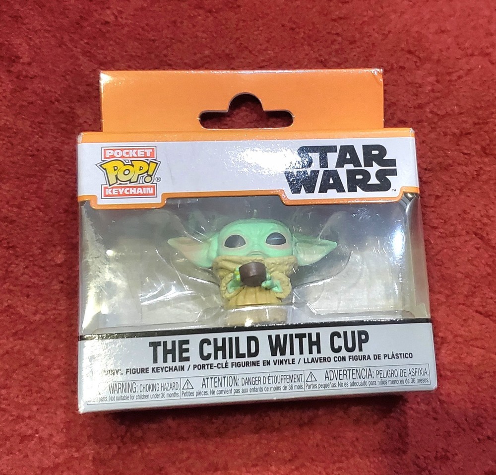 Star Wars Mandalorian Funko POP Keychain THE CHILD WITH CUP Pocket Collectible