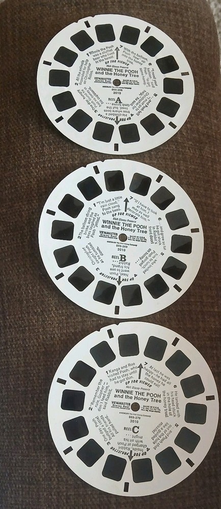 Winnie The Pooh & The Honey Tree 3 Viewmaster Reels