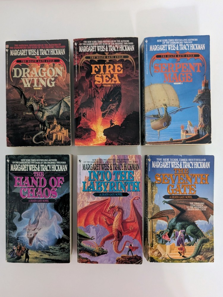 Death Gate Cycle Lot Margaret Weis & Tracy Hickman 6 PB Books Vol 1, 3-7