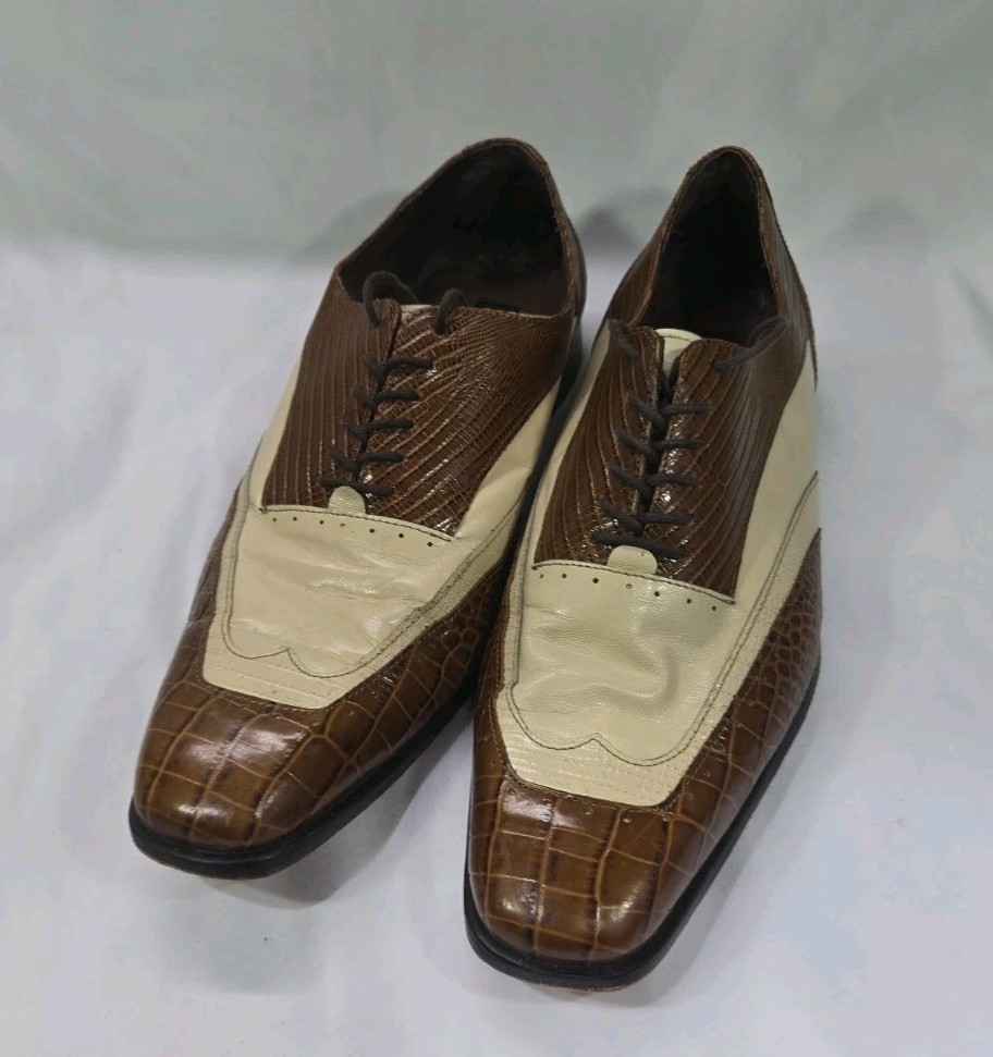 Stacy Adams Leather Brown Wingtip Oxford Dress Shoes Size 13