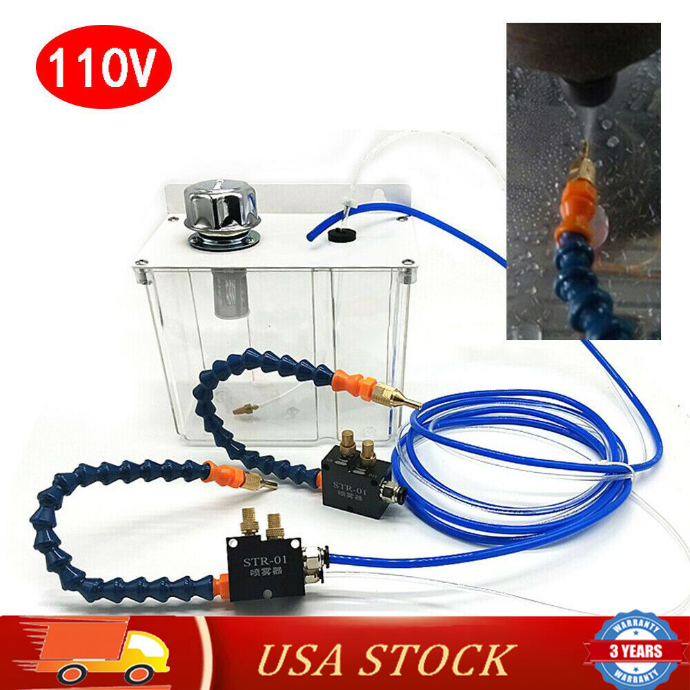 Lubrication Spray System Cooling Sprayer Coolant Pump Oil Mist & 2 Sprayer 1000g
