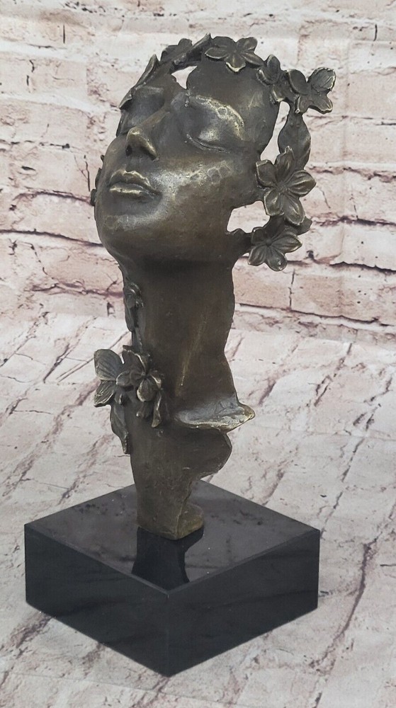 Abstract Modern Art Bronze Sculpture by Salvador Dali: Woman with Butterfly Art-image