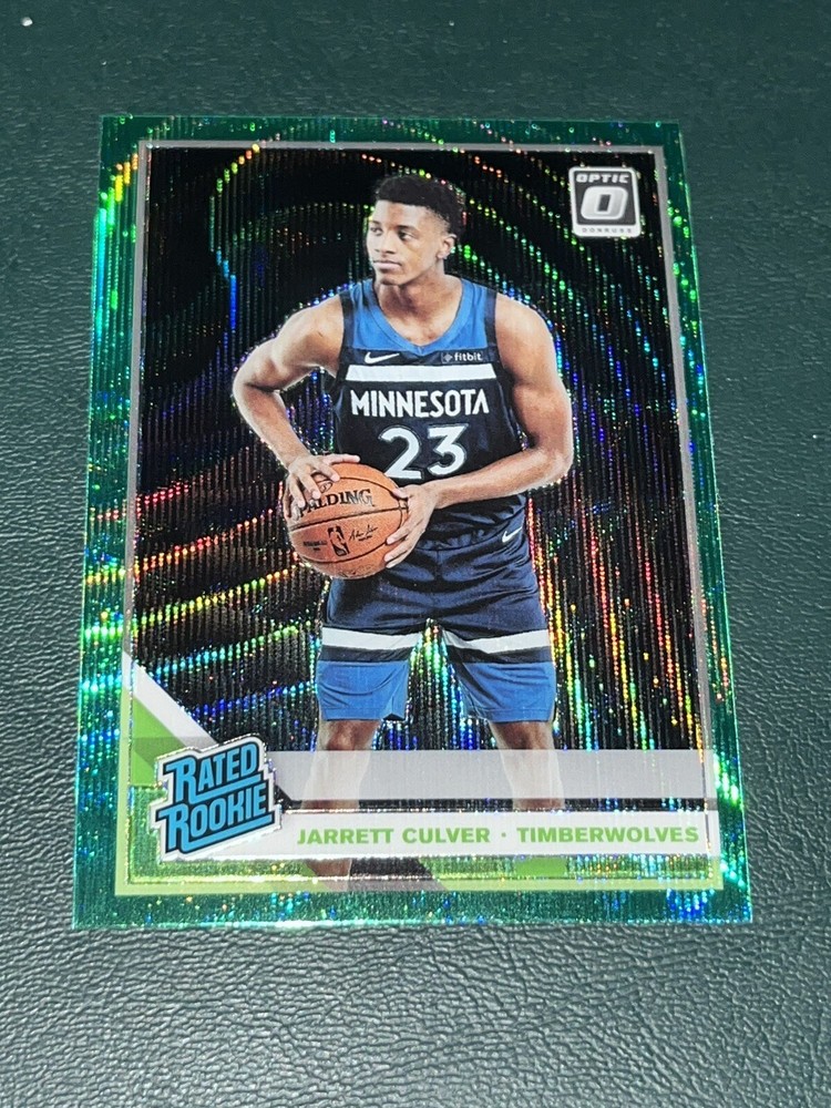 2019-20 Donruss Optic Jarrett Culver Rookie Card FANATICS GREEN WAVE PRIZM