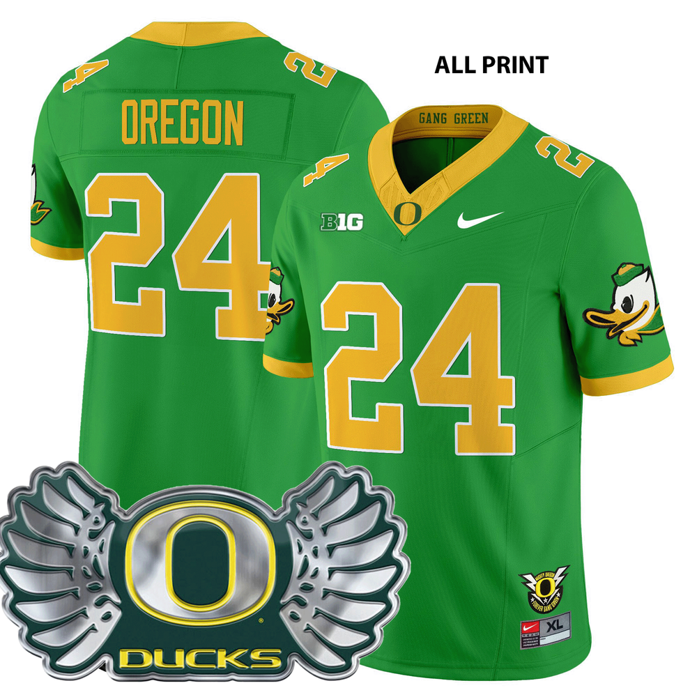 2024 Oregon Ducks #24 Football Jersey – Custom All Print Options