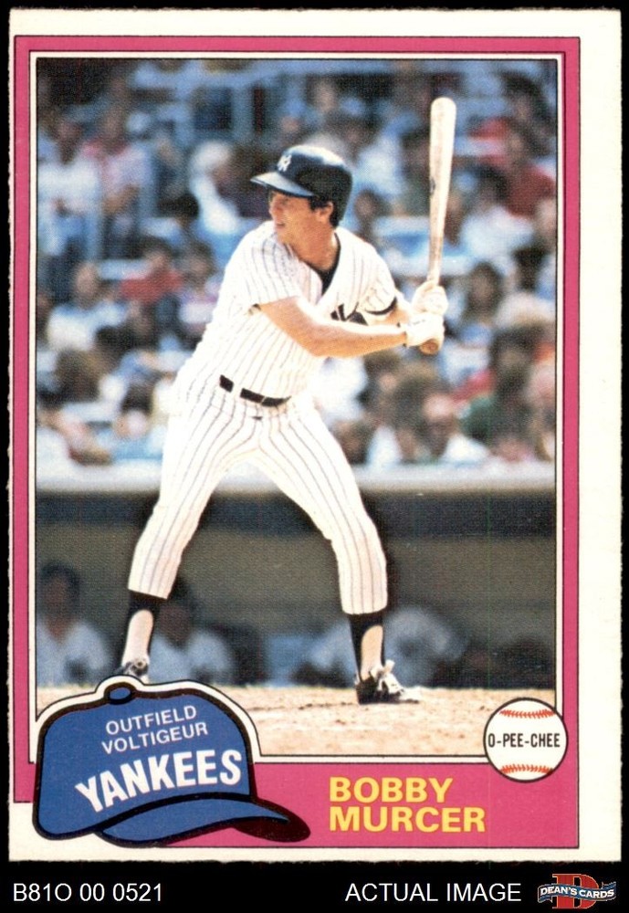 1981 O-Pee-Chee #253 Bobby Murcer Yankees 2 - GOOD