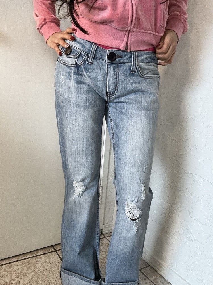 Y2K Fillmore Blue jeans flare Low rise Waist 30 Inseam 31