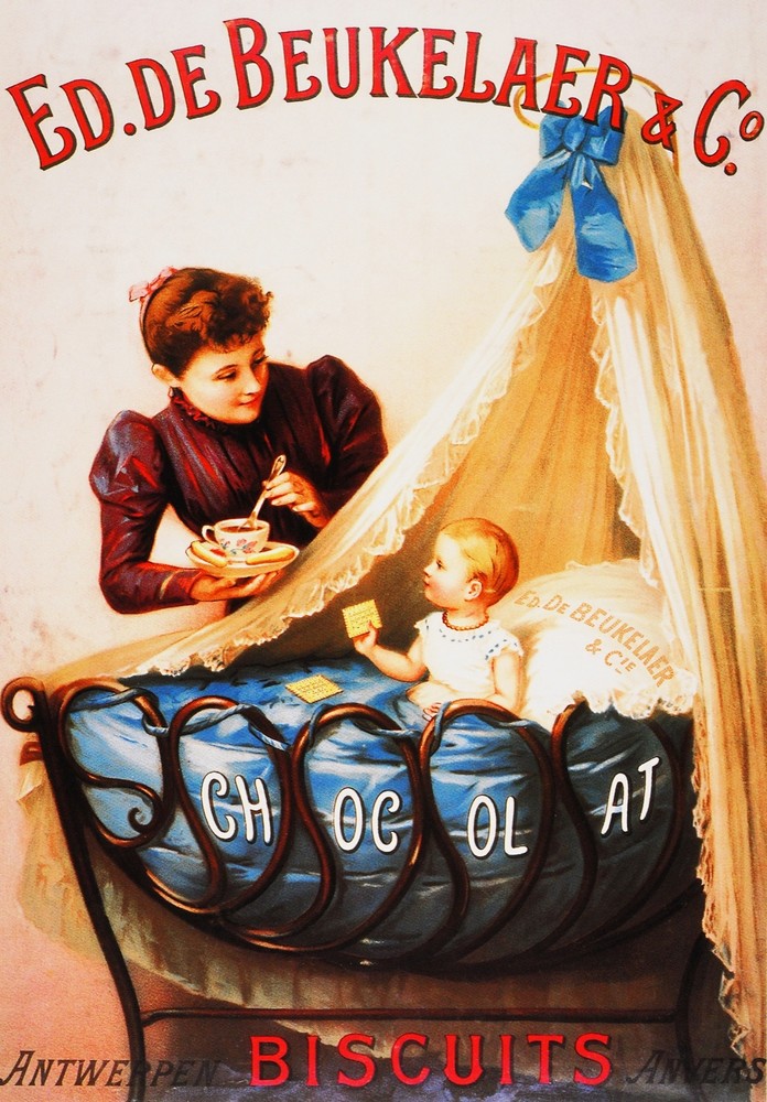 Cocolat Bicuits Antwerpen Ad Decorative Poster. Fine Graphic Art Design. 2890
