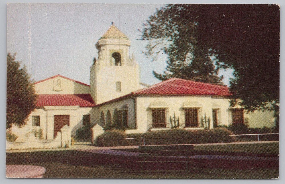 State View~City Hall Building Santa Maria California~Vintage Postcard