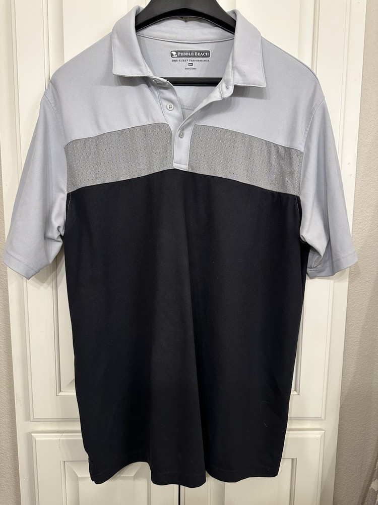 Men's Dry-Luxe Performance Golf Polo Size XXL Pebble Beach
