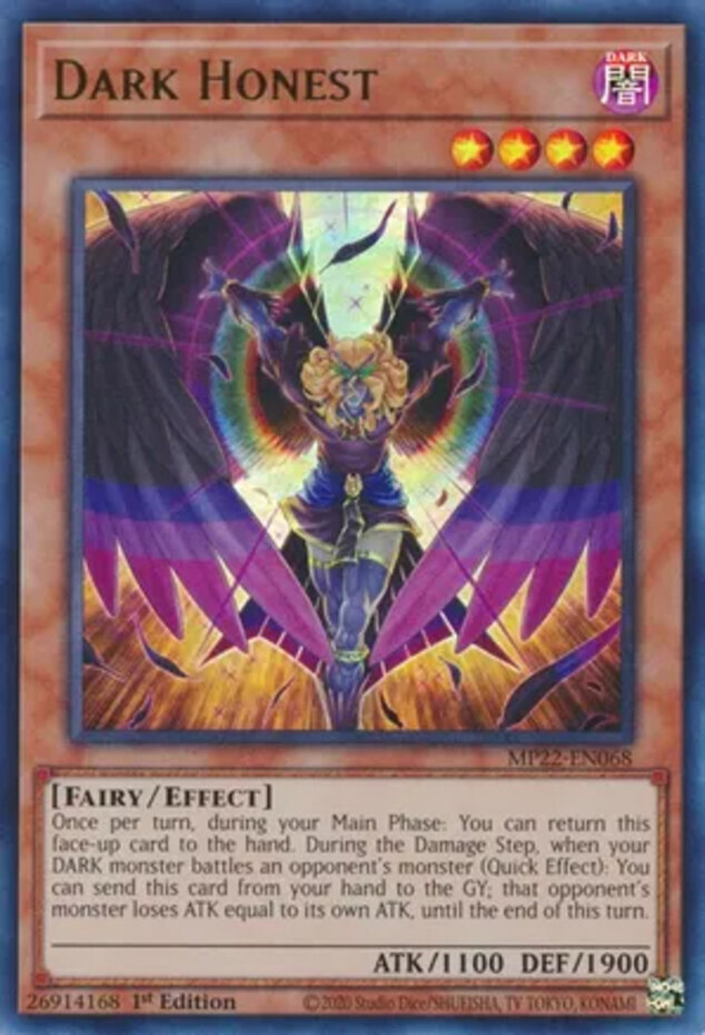 Yu-Gi-Oh! Dark Honest MP22-EN068 Ultra Rare 1st Edition NM English