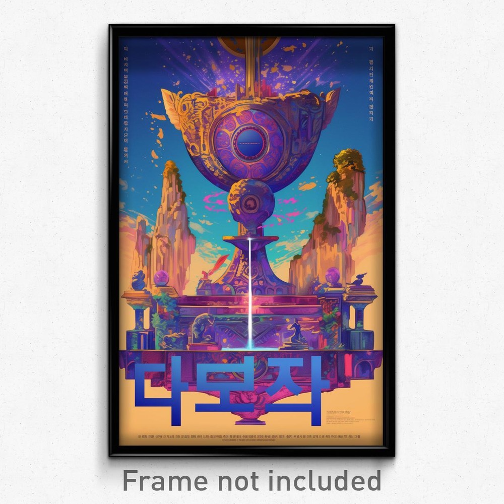 Korean Movie Poster - Monumental Den (Korea Psychedelic Art Retro Film Print)