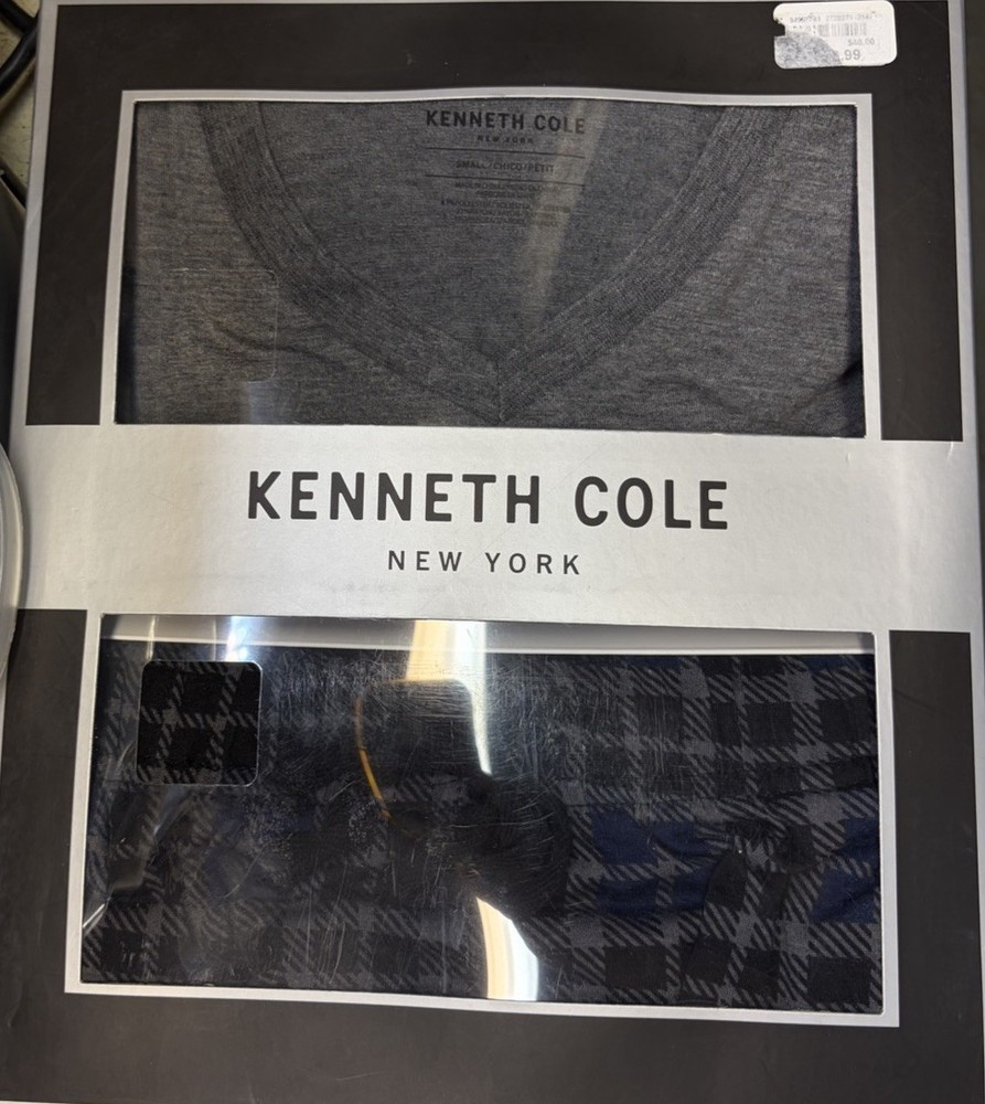 Kenneth Cole Men's Gray Cotton Crew Neck Short Sleeve T-Shirt Size S