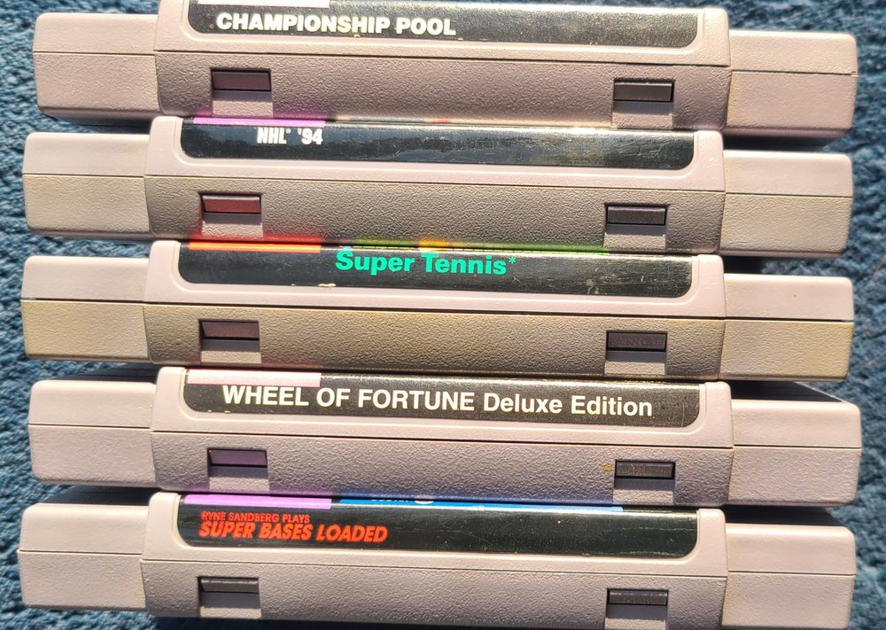5 Super Nintendo SNES Game lot - Tested & Cleaned!