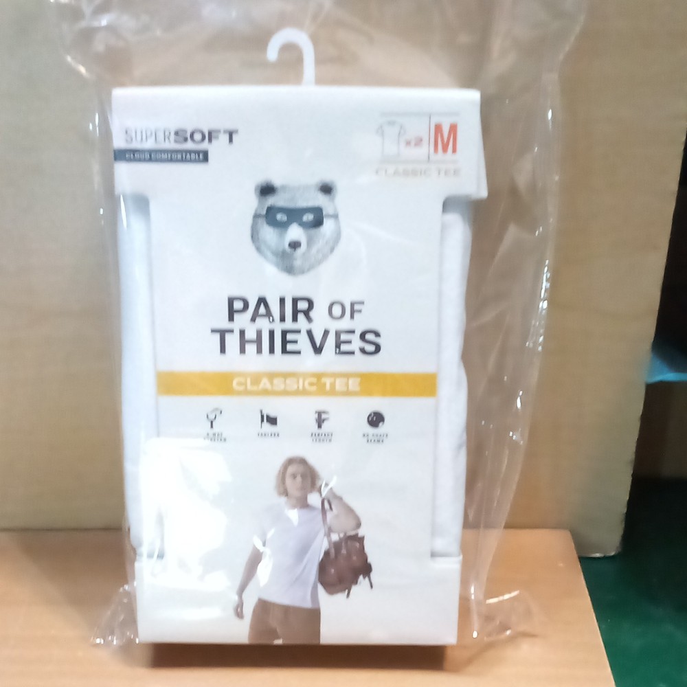 Pair of Thieves SuperSoft Classic Fit Tee White Men's M 2-Pack Tagless