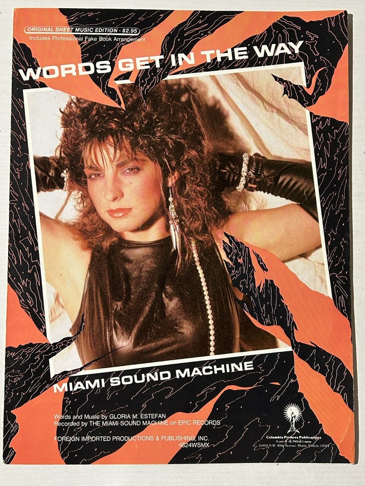 words get in the way miami sound machine gloria estefan sheet music