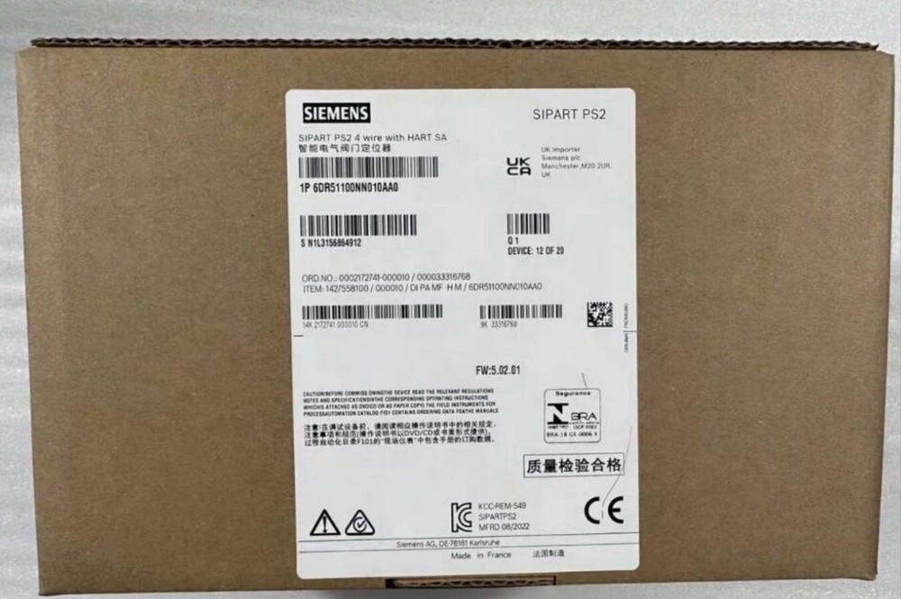 6DR5 110-0NN01-0AA0 New Sealed Siemens Valve Positioner 6DR5110-0NN01-0AA0