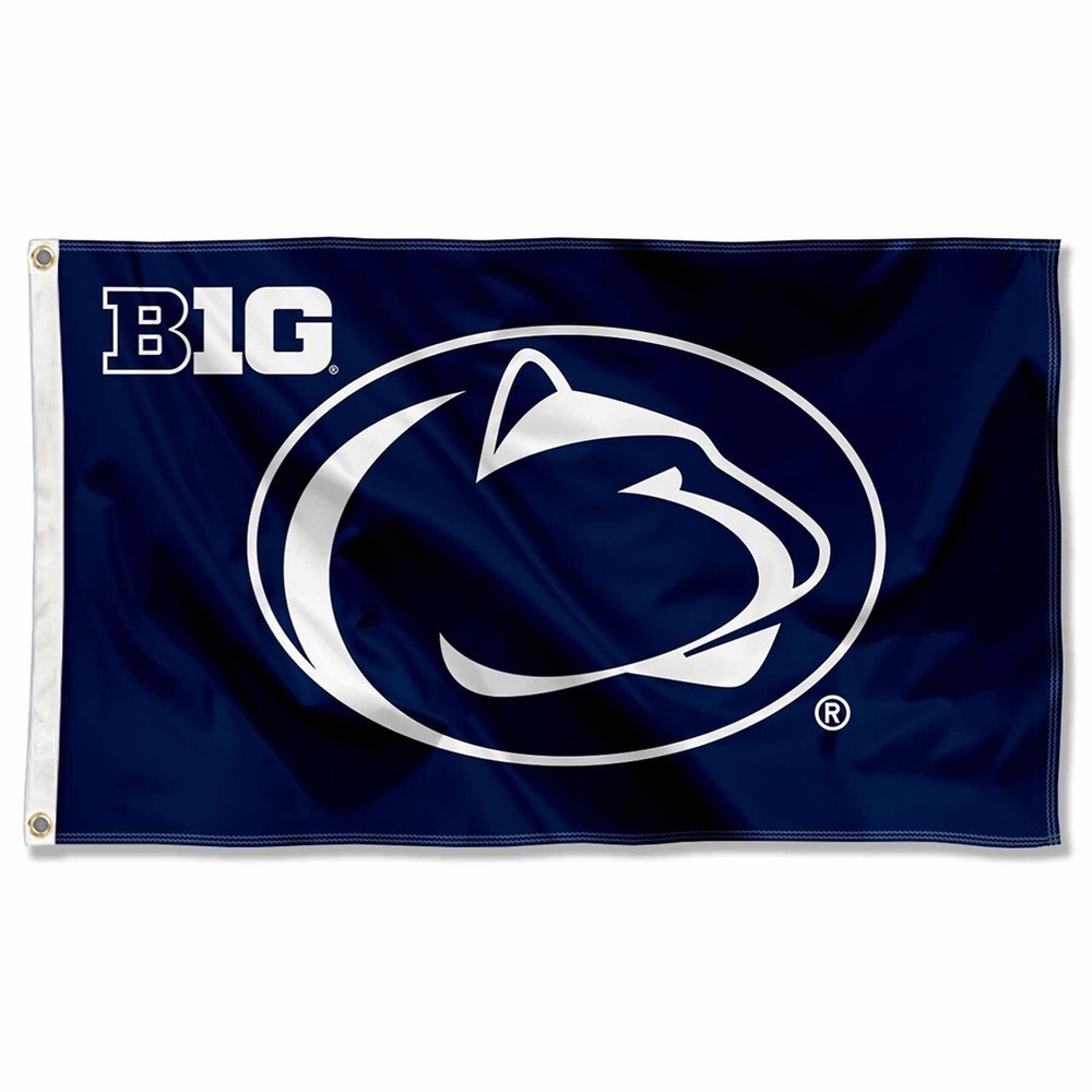 Penn State Nittany Lions Blue Background Team Logo BIG Flag 3x5 FT Banner