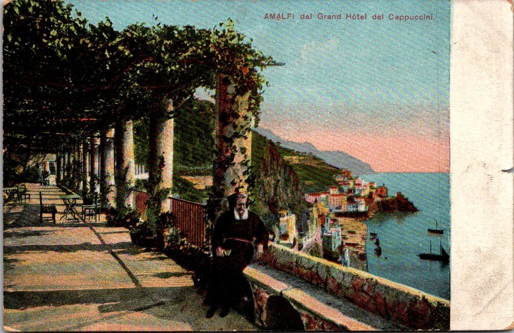 Dr Jim Stamps Postcard Amalfi From Grand Hotel Dei Cappuccini