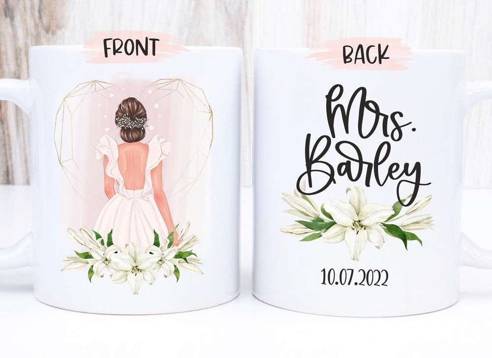 Custom Mrs Mug Mrs Mug New Wife Mug Bride Mug Personalized Mrs Mug Engagement