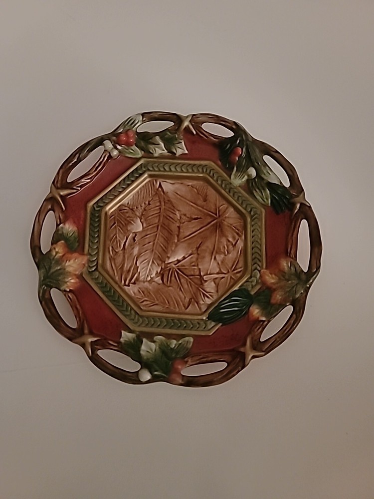 Candle Plate Fitz & Floyd Home Fragrance Potpourri Candle Plate Christmas 6'