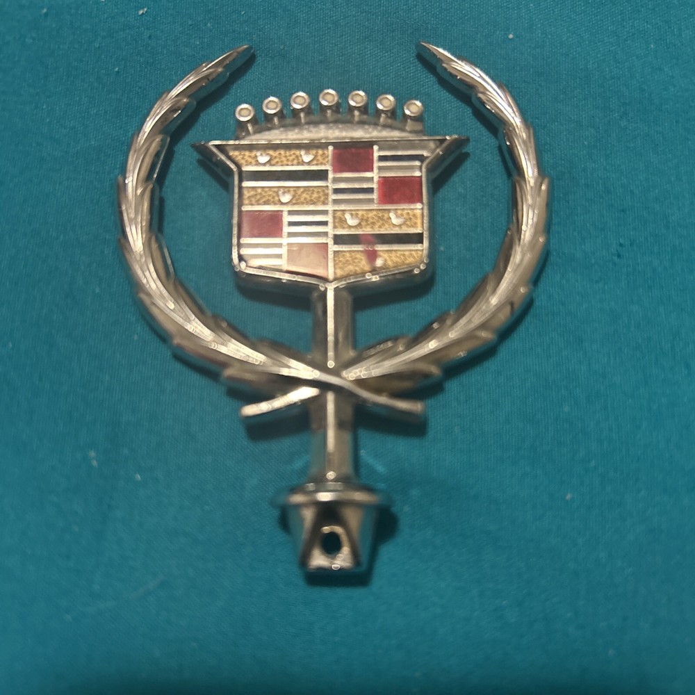 Vintage Cadillac Hood Ornament 1970s 1980s Chrome Emblem Badge Deville Seville?