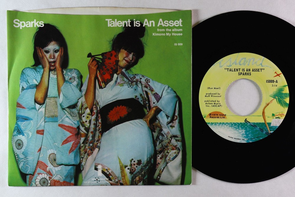 Rock Glam 45 - Sparks - Talent Is An Asset - Island VG++