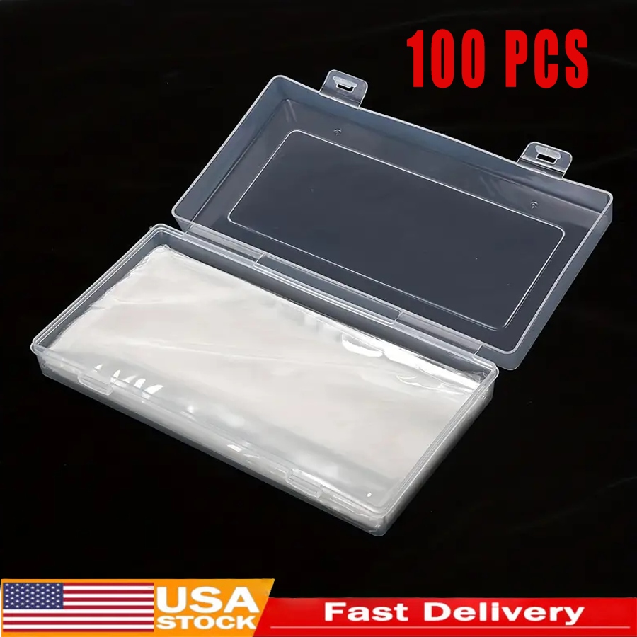 100 Pieces Paper Money Sleeves with Storage Case, Clear Money Collection