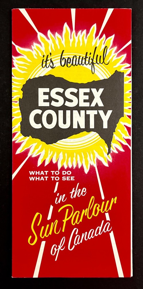 1969 Essex County Ontario Canada Sun Parlour Vintage Travel Brochure Tourist
