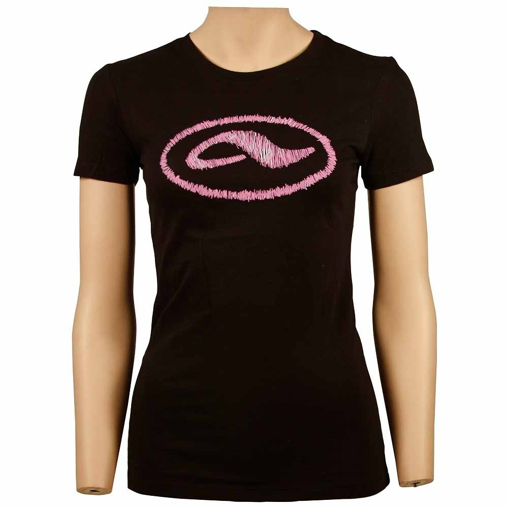 Adio Stitched Oval Crew Neck Short Sleeve T-Shirt Youth Girls Size S  Casual Top