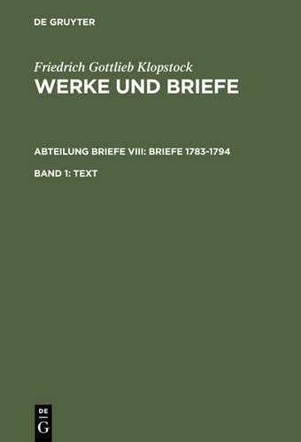 Friedrich Gottlieb Klopstock Text (Hardback)Another great item from Rarewaves USA | Free delivery!