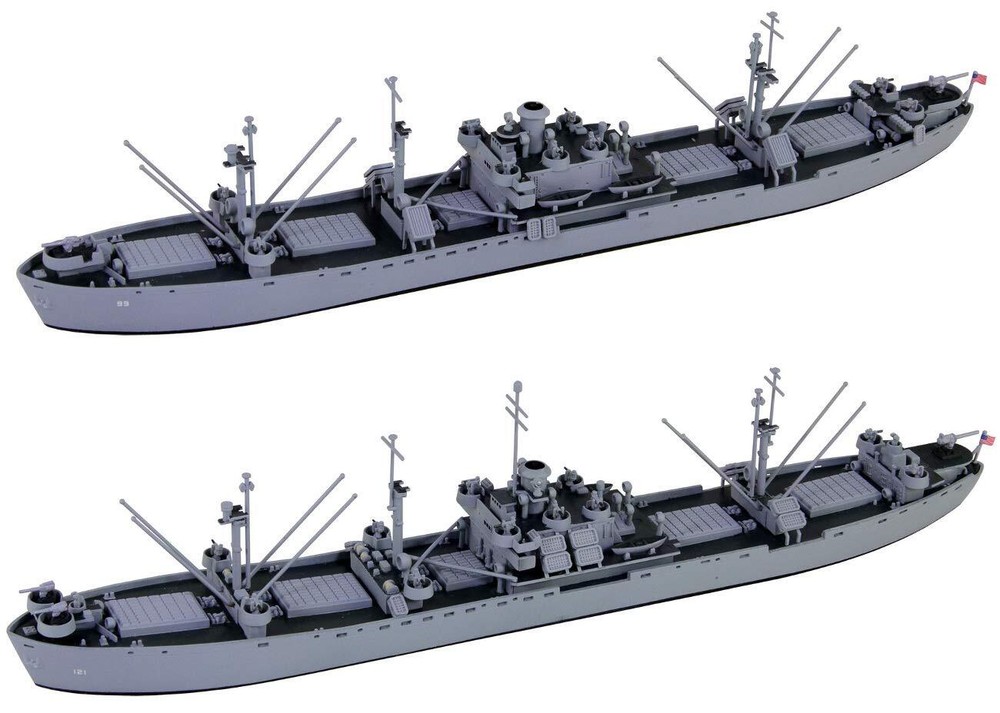 Pit Road 1/700 US Navy Cargo Ship (AK-99 Boots/AK-121 Zabic) Liberty Ship Set