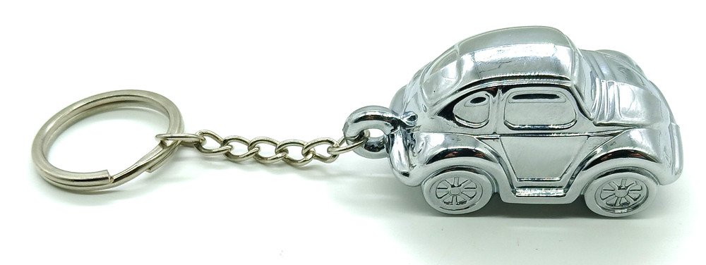 Vintage VW Beetle Bug Car Automobile Rat Rod Keyring Keychain