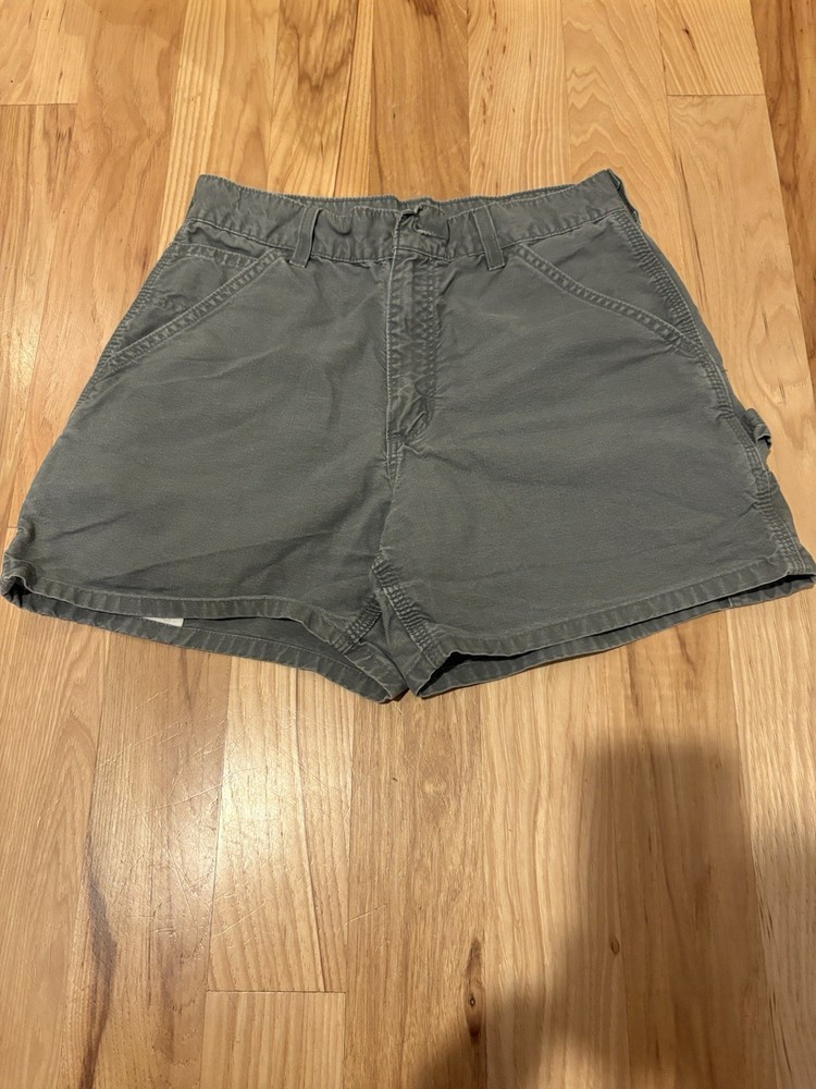 Carhartt Women's Waist Size 28 Relaxed Fit Ripstop 5 Pocket Work Short Seafoam