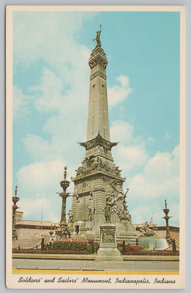 Military~Soldiers & Sailors Monument Indianapolis Indiana~Vintage Postcard