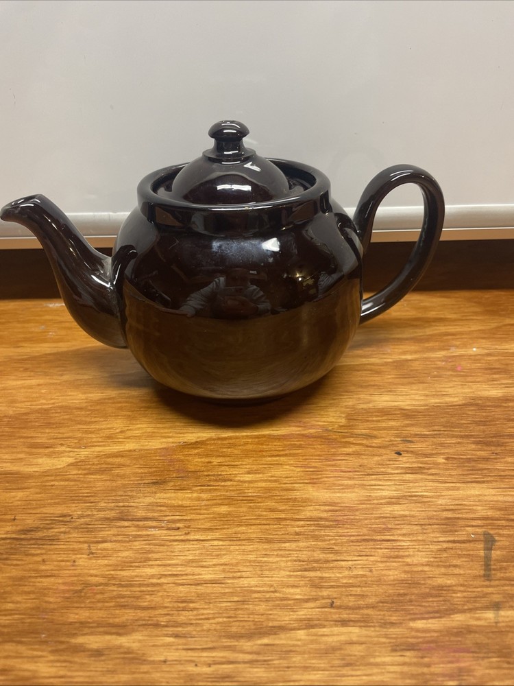 Vintage Brown Betty Style Teapot Ceramic Stoneware Traditional Unbranded