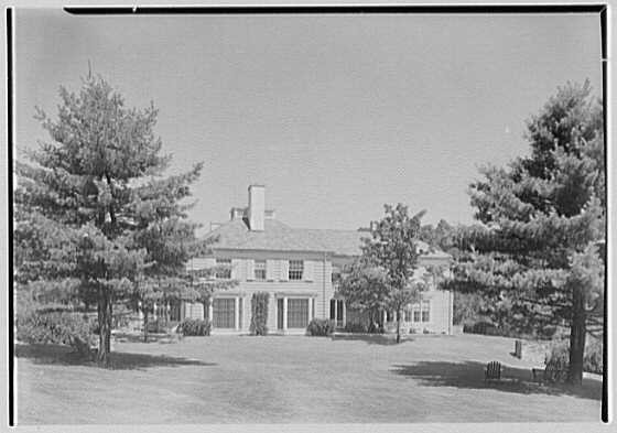 Photo:Katonah New York James R Hunt Jr Residence 1946 Rear Facade Hill