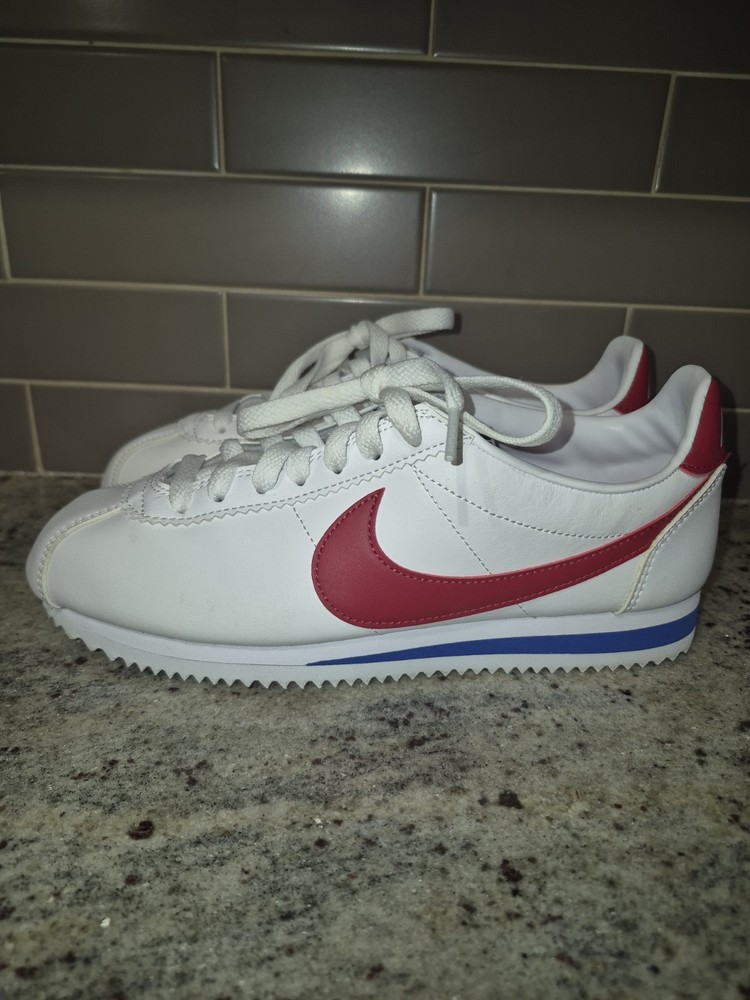 Size 7.5 - Nike Classic Cortez Leather White Red