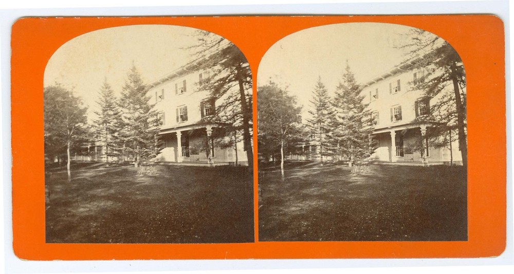 D0282~ Thomas Lewis Cambridgeport Massachusetts Stereoview “New House WFP”