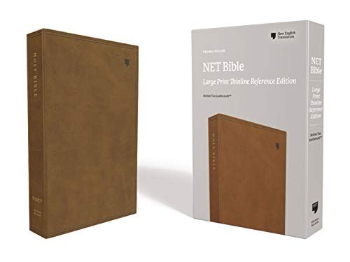 NET Bible Thinline Reference Large Print Brown Imitation Leather by Thomas Nelson 2020