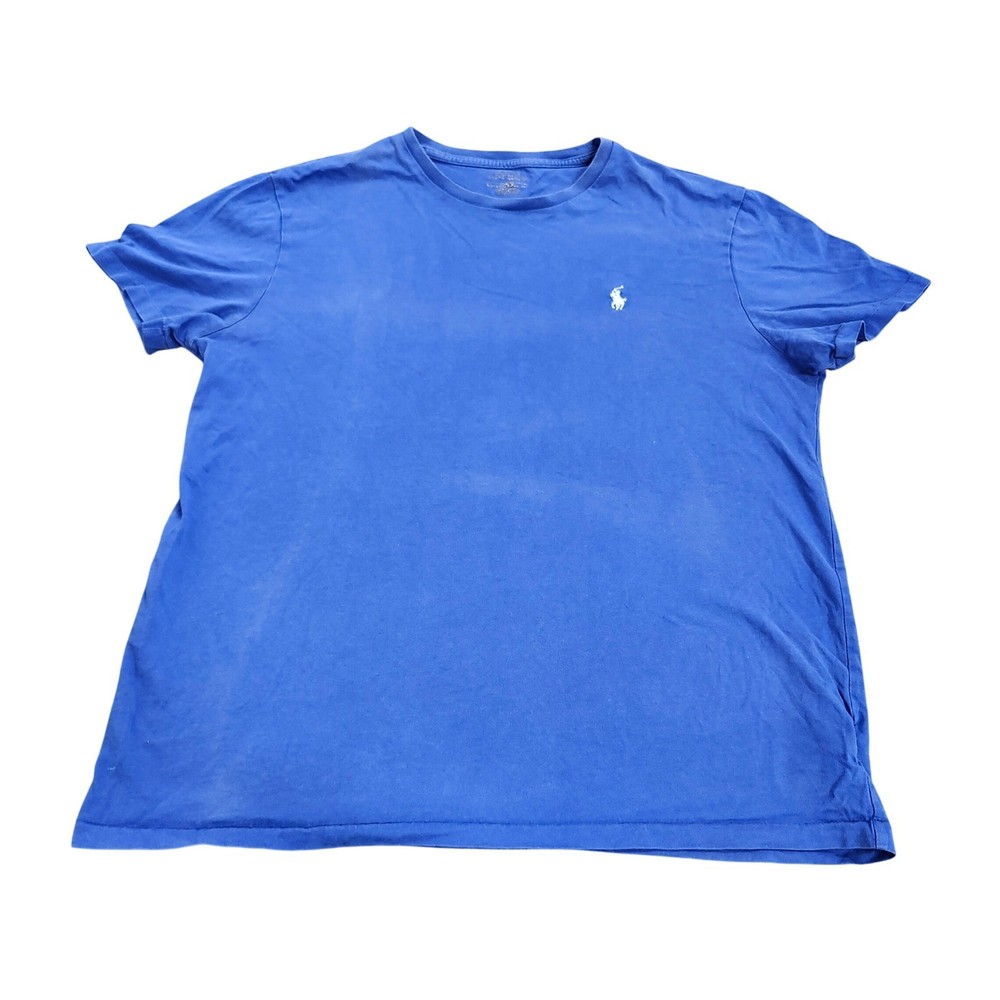 Polo Ralph Lauren Mens Royal Blue Cotton Crew Neck Pony Logo T-Shirt Large