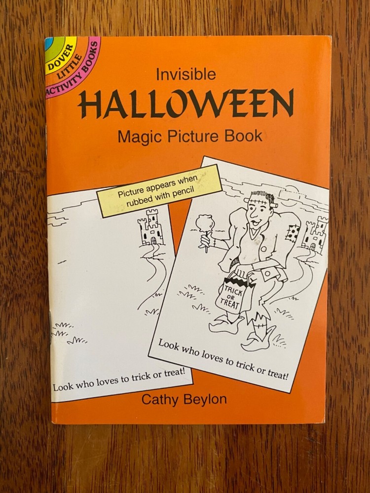 Invisible HALLOWEEN Magic Picture Book Dover Little Activity Books Cathy Beylon