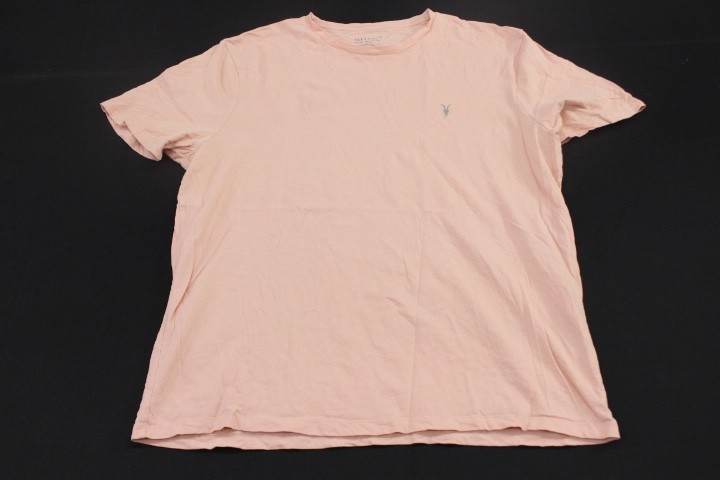 All Saints Shirt Men’s Size 2XL Peach Short Sleeve Organic Cotton