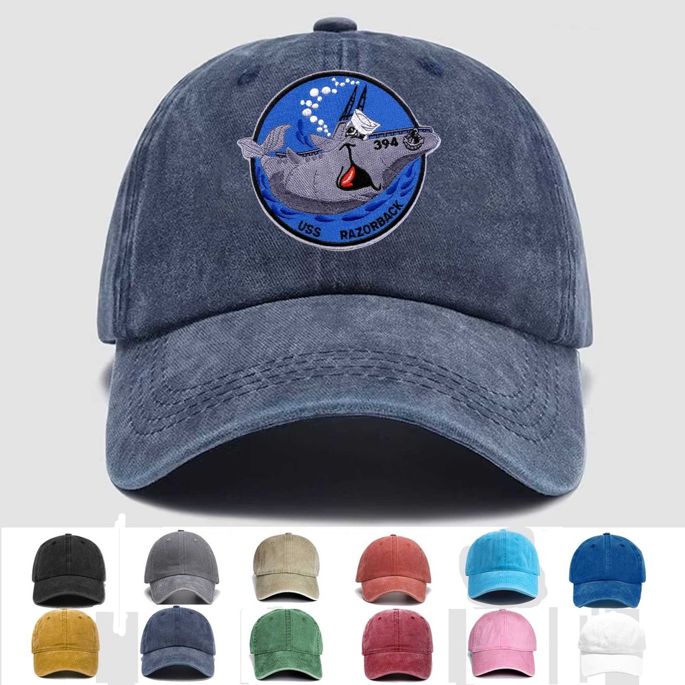 Custom Embroidered Hat SS-394 USS Razorback, Veteran Cap, Trucker Hat, Gift 5