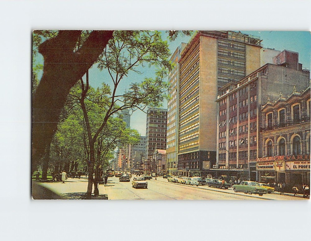 Postcard Avenida Juarez Mexico City Mexico