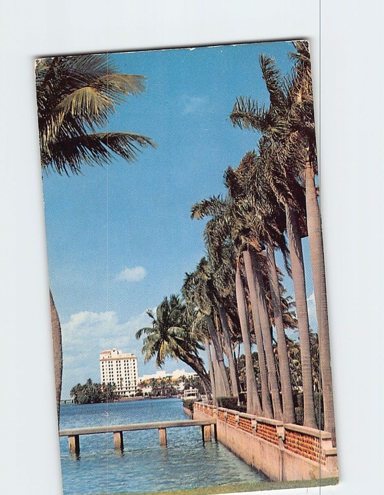 Postcard Lake Worth Whitehall Hotel Palm Beach Florida USA