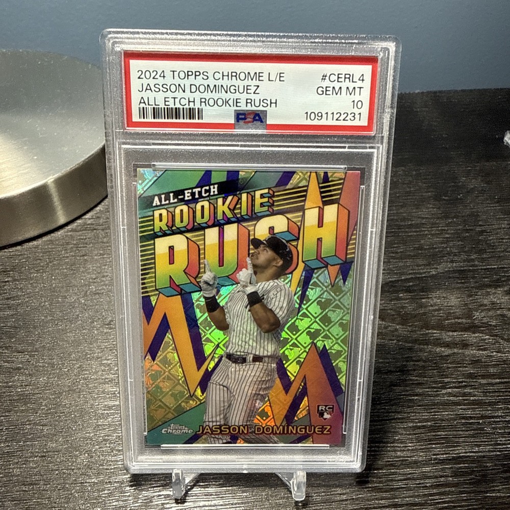 2024 Topps Chrome Jasson Dominguez All Etch Rookie Rush PSA 10 Yankees